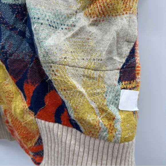 RTR Aldo Martins Naeba Geometric Multicolor Patchwork‎ Long Sleeve Cardigan Sz 2 - Picture 9 of 13